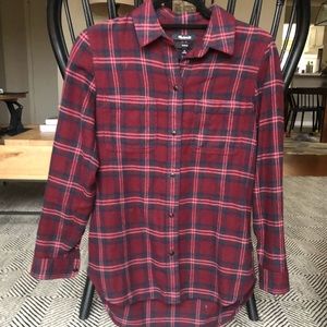 Burgundy Madewell Flannel